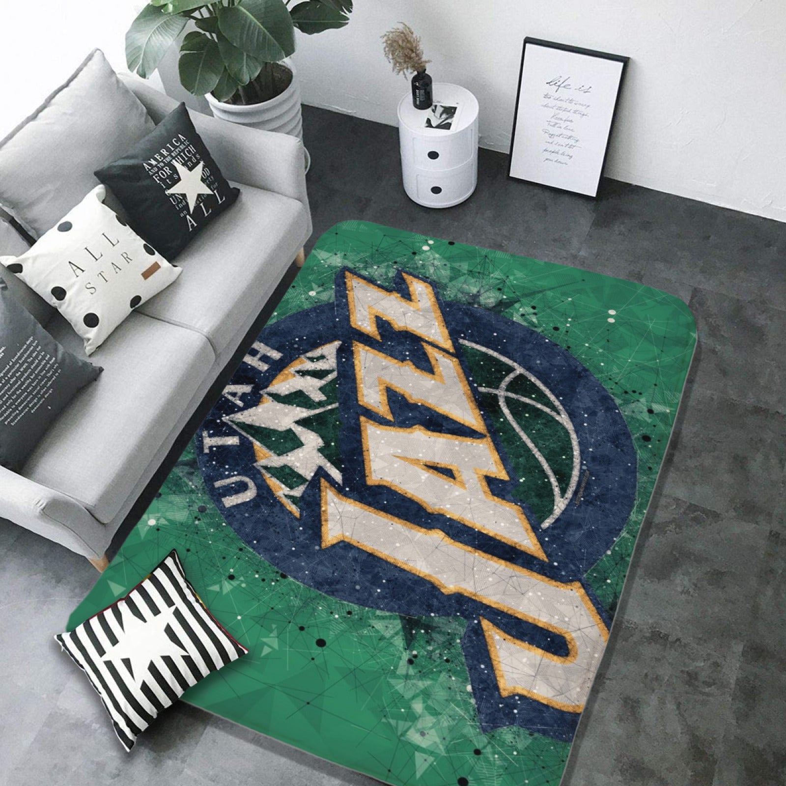 Utah Basketball Jazz Carpet Living Room Bedroom Mats Kitchen Bathroom Rug 2 bef743d5 f422 4ed8 b878 306289384215