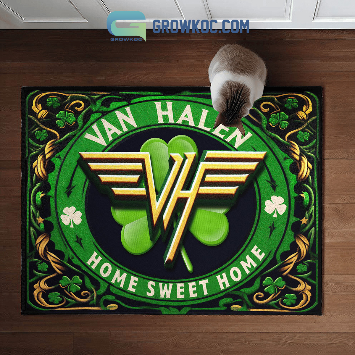 Van Halen Home Sweet Home Happy St. Patricks Day Doormat2B1 Is6j6