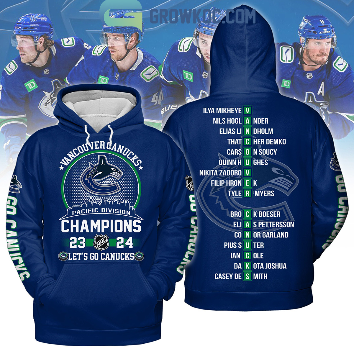 Vancouver Canucks Pacific Division Champions 2024 Lets Go Canucks Hoodie T Shirt2B1 wm1an