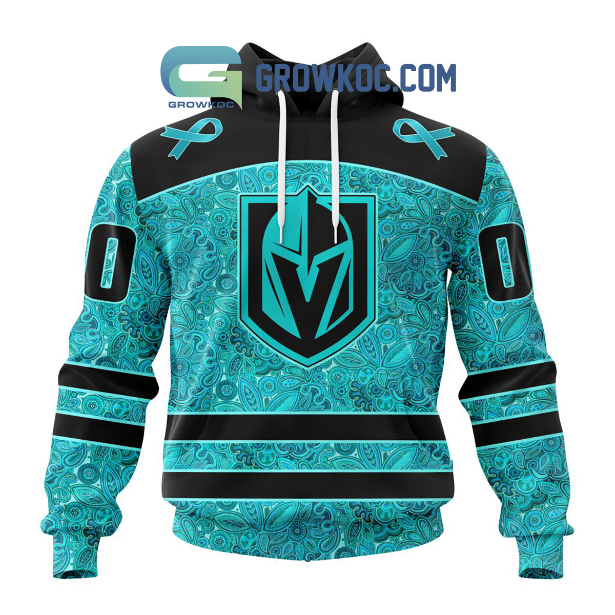 Vegas Golden Knights Fight Ovarian Cancer Personalized Hoodie Shirts2B1 Oul7w