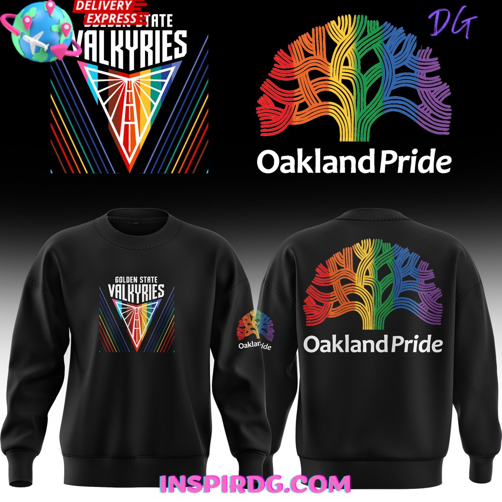 WNBA Golden State Valkyries Oakland Pride Black Sweatshirt 1