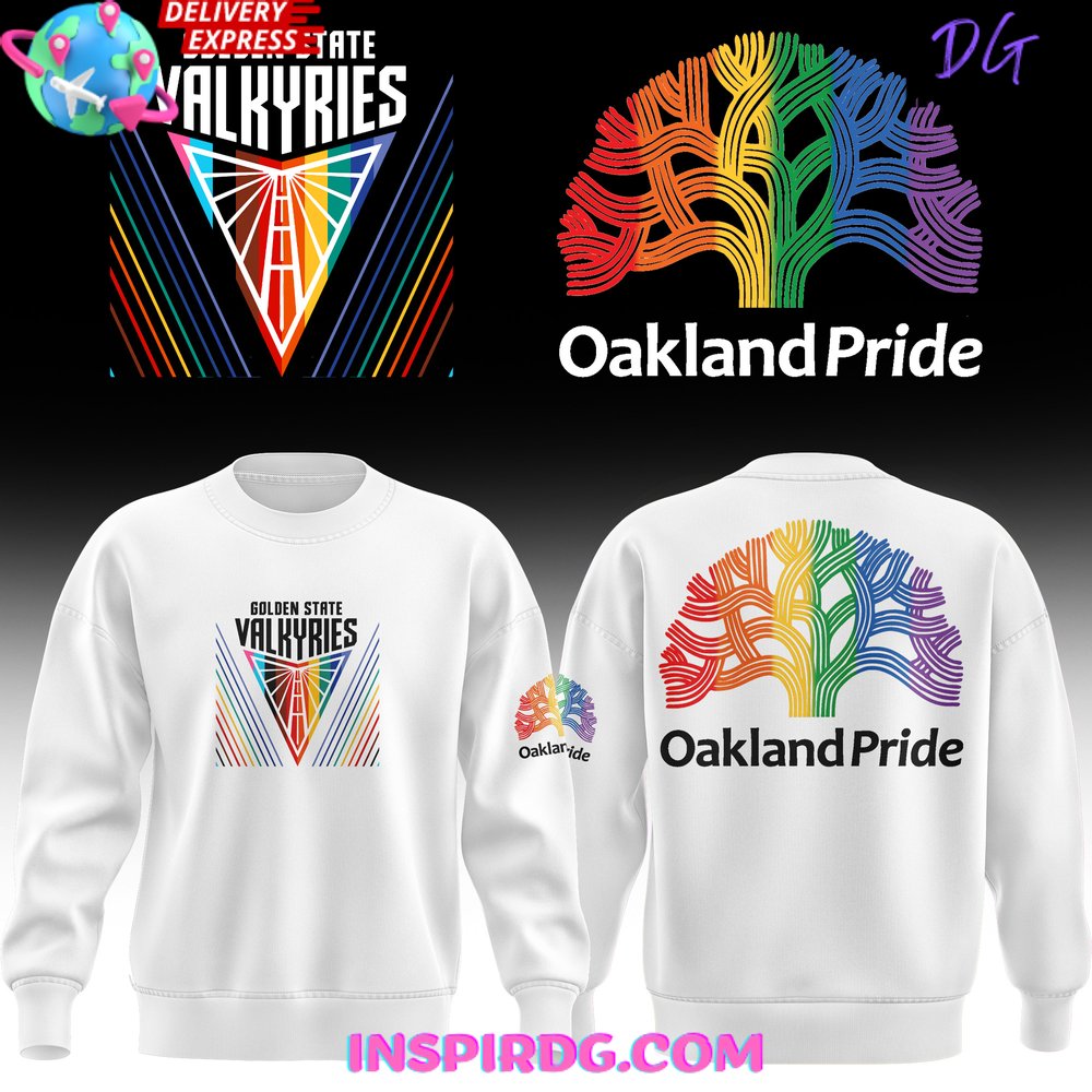 WNBA Golden State Valkyries Oakland Pride White Sweatshirt 1