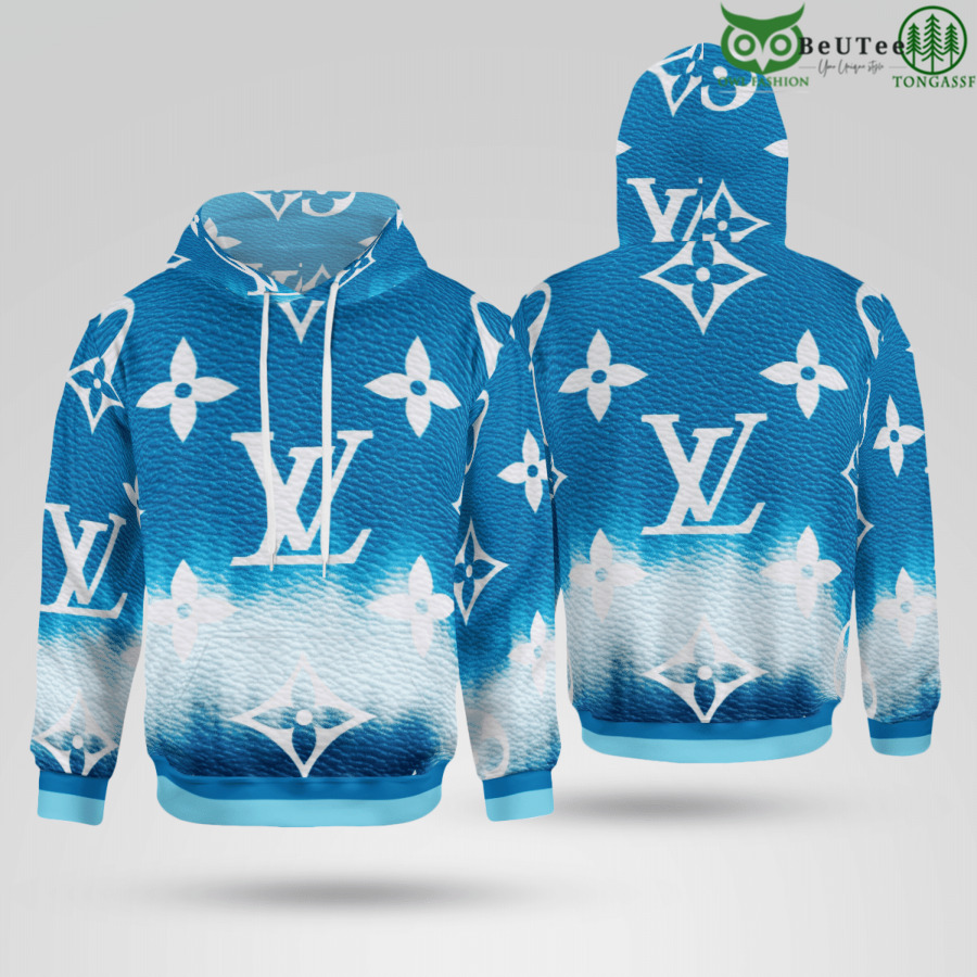 WTQeZOZS 65 Blue Leather LV Louis Vuitton Premium 3D Hoodie