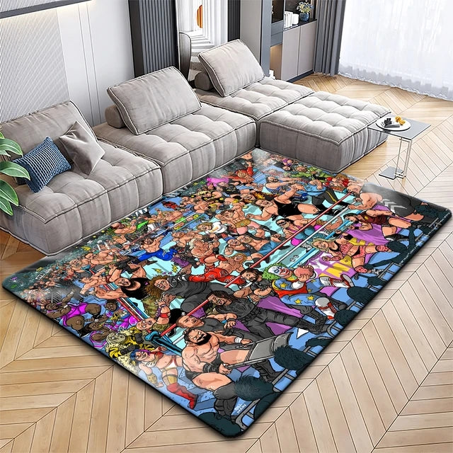 WWE Rug Wrestling star ART cartoon Carpet Kitchen Mat Doormat Bedroom Floor Decoration Living Room Bathroom.jpg 640x640.jpg.webp 2