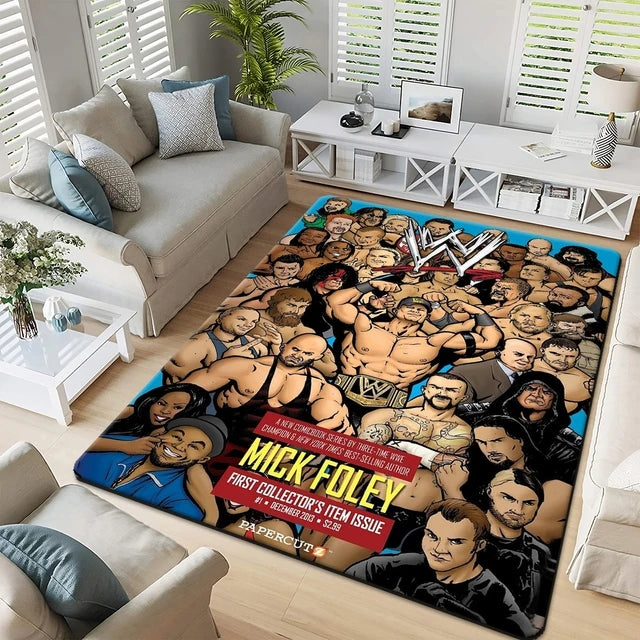 WWE Rug Wrestling star ART cartoon Carpet Kitchen Mat Doormat Bedroom Floor Decoration Living Room Bathroom jpg 640x640 jpg webp