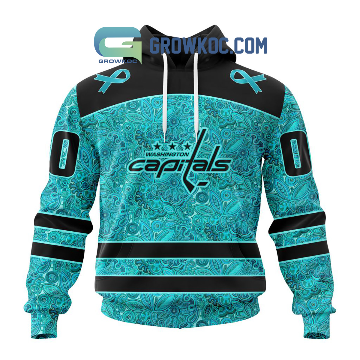 Washington Capitals Fight Ovarian Cancer Personalized Hoodie Shirts2B1 ZcCCn