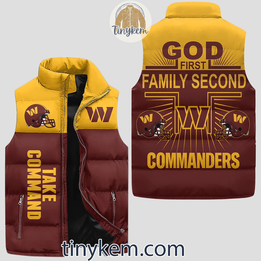 Washington Commanders Customized Puffer Sleeveless Jacket2B1 a6qxi