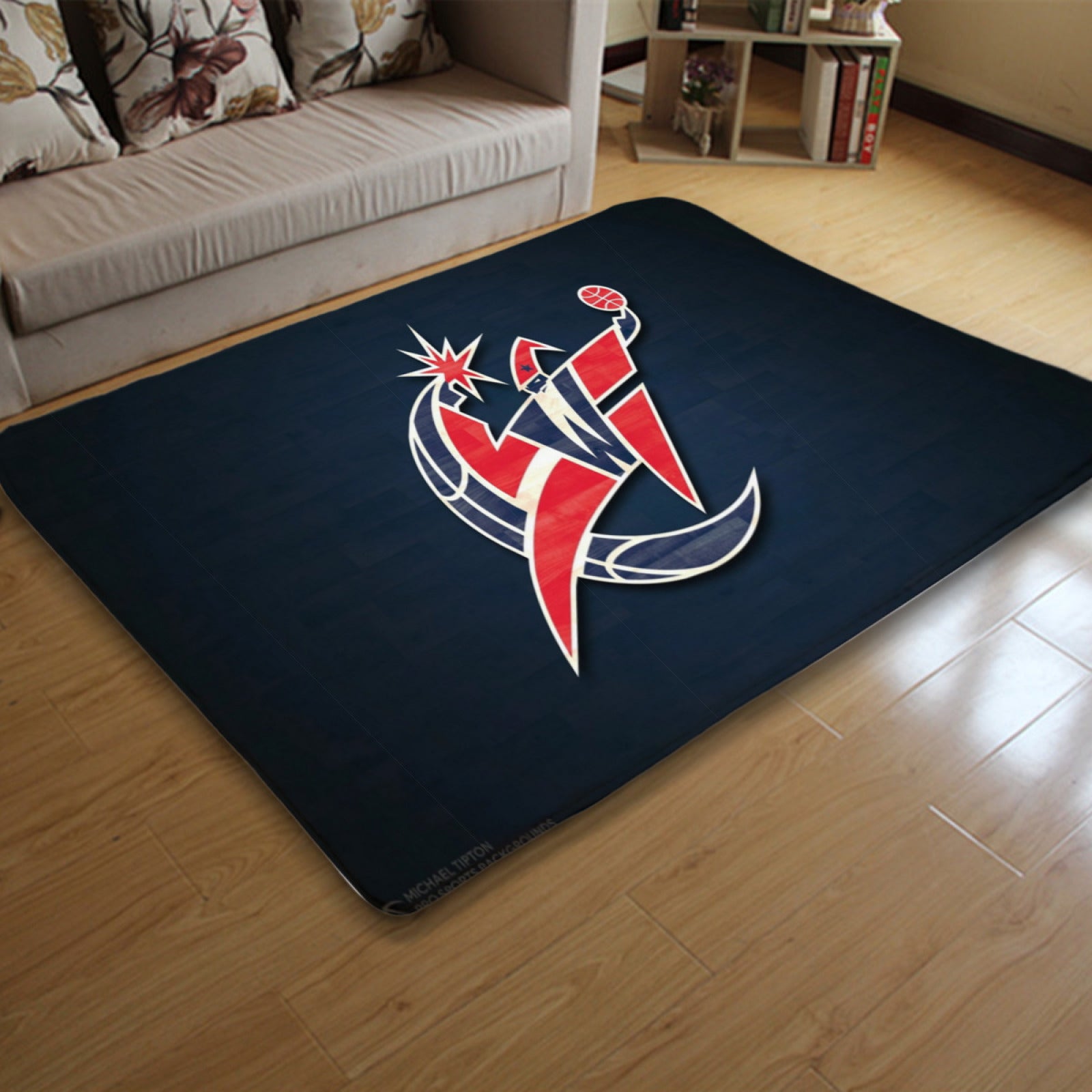 Washington Basketball WizardsCarpet Living Room Bedroom Mats Kitchen Bathroom Rug 1 d5322457 5082 40c1 89a8 f610d18b54b6