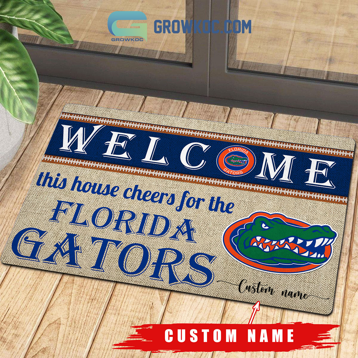 Welcome This House Cheers For The Florida Gators NCAA Personalized Doormat2B1 O3D3Y