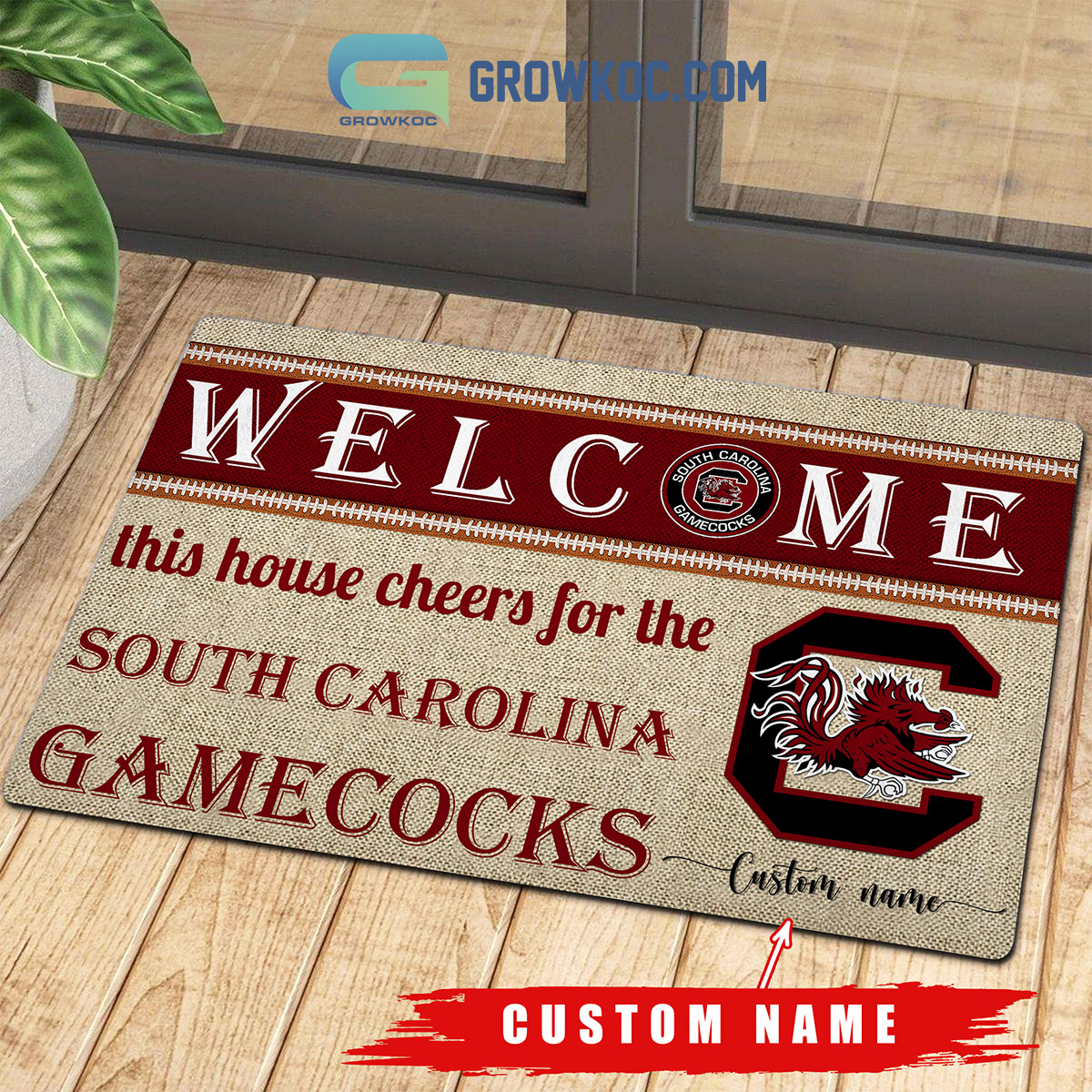 Welcome This House Cheers For The South Carolina Gamecocks NCAA Personalized Doormat2B1 JlZCf