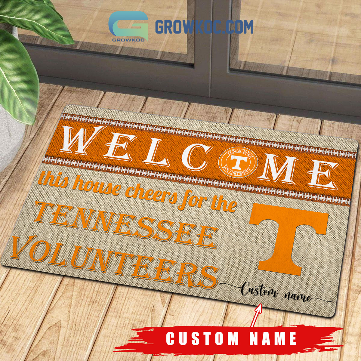 Welcome This House Cheers For The Tennessee Volunteers NCAA Personalized Doormat2B1 yWv6g