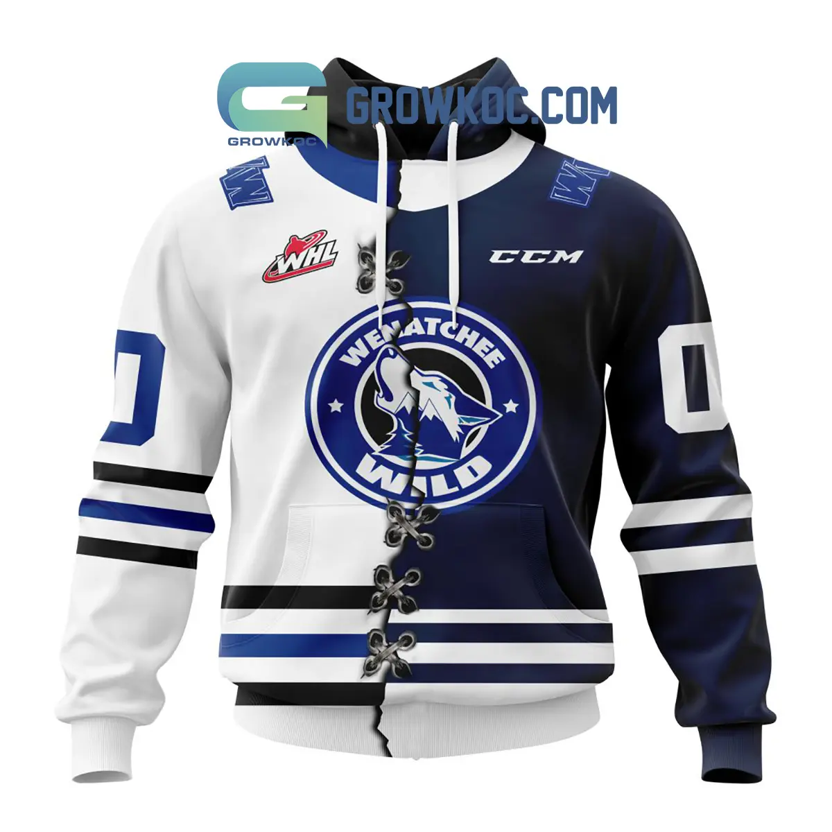 Wenatchee Wild Mix Home And Away Jersey Personalized Hoodie Shirts2B1 GYo0c