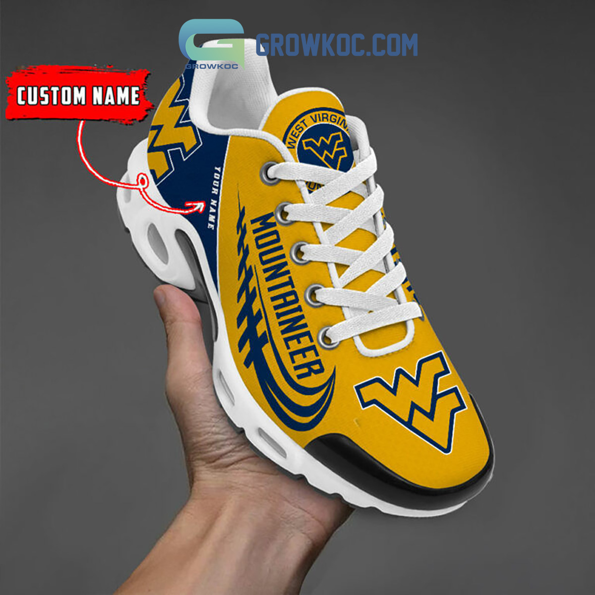 West Virginia Mountaineers Personalized TN Shoes2B1 4SJbS