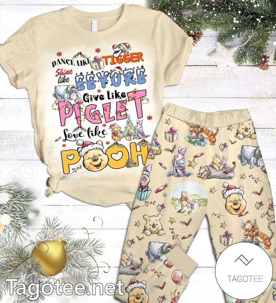 Winnie The Pooh Dancing Like Tigger Shine Like Eeyore Pajamas Set