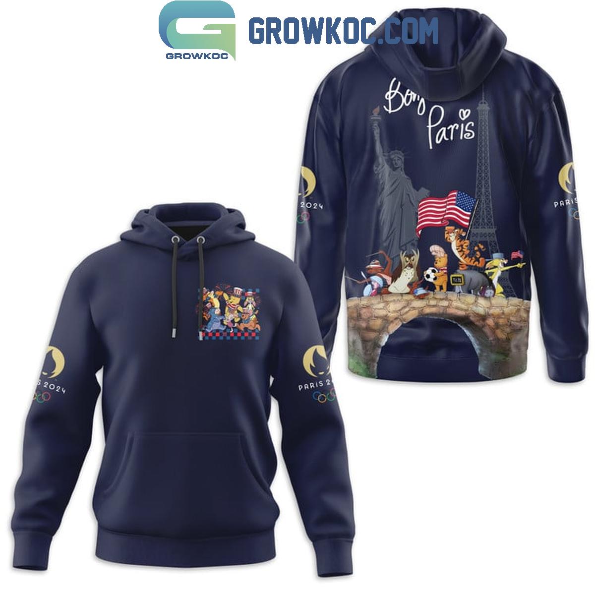 Winnie The Pooh Team USA Olympics Paris 2024 Fan Hoodie Shirts 1 3GCiC