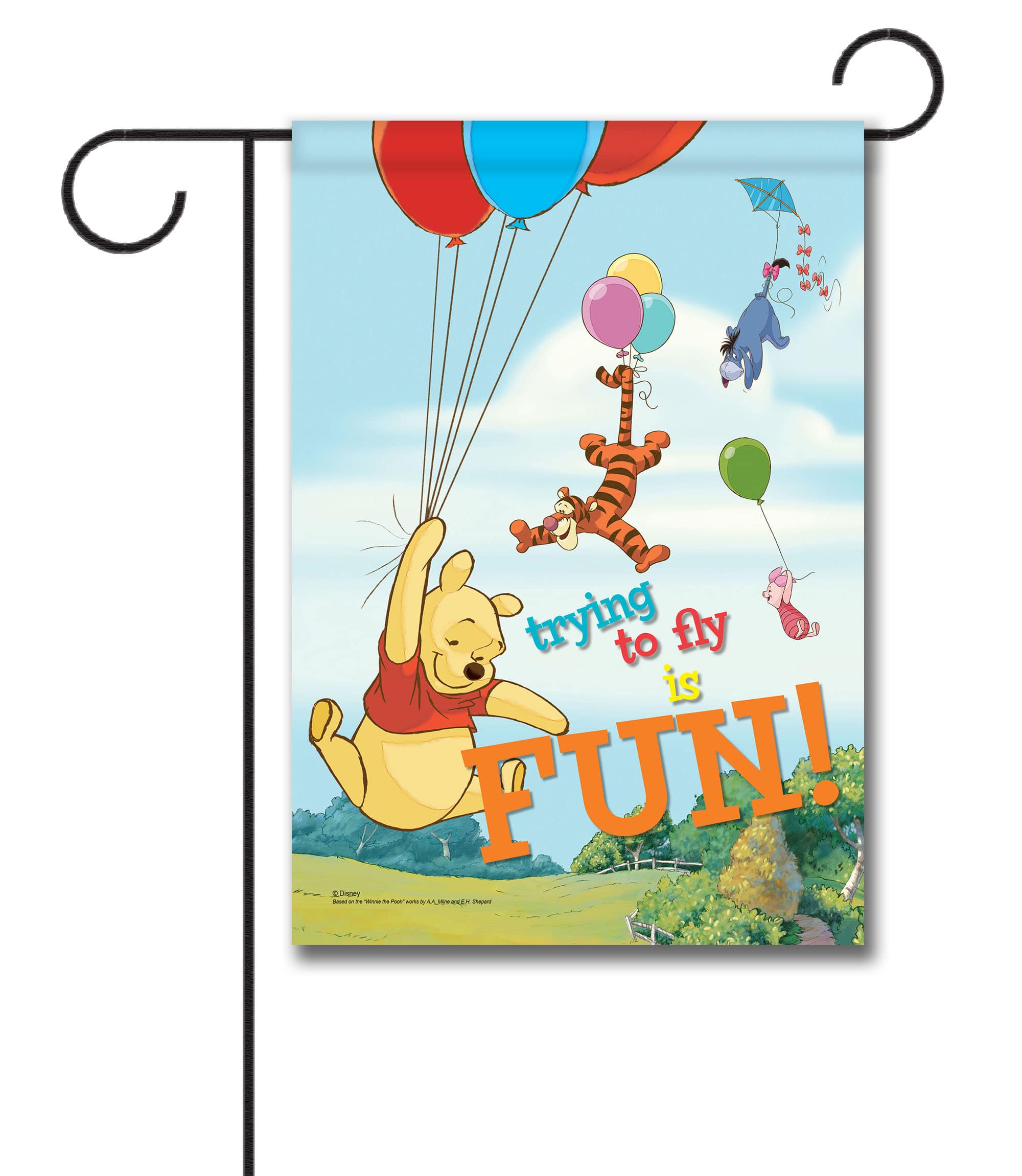 Winnie the Pooh Ballons Garden Disney Flag