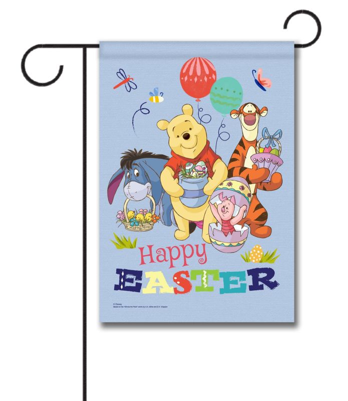 Winnie the Pooh Garden Easter Disney Flag 1