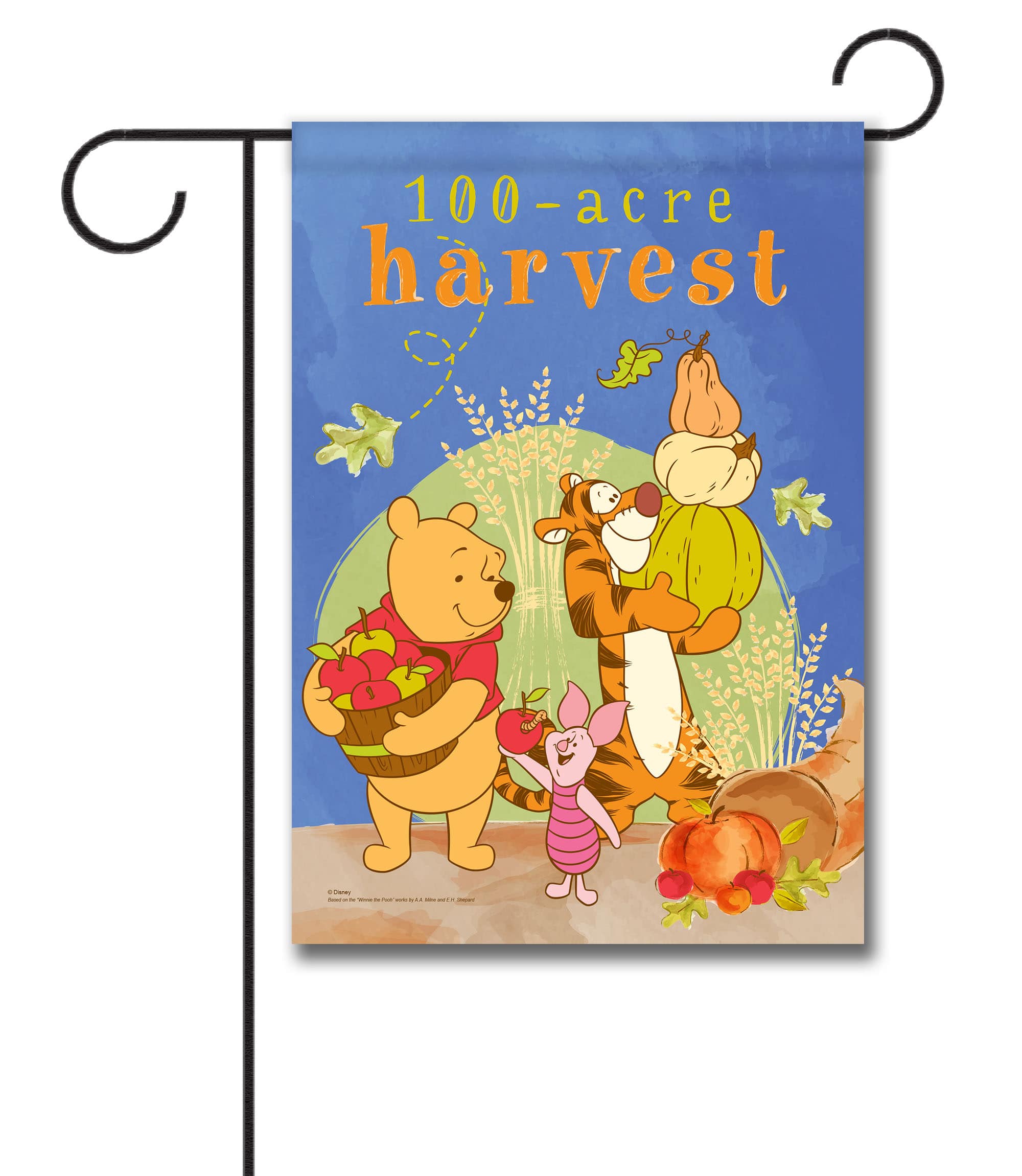 Winnie the Pooh Thanksgiving Garden Disney Flag