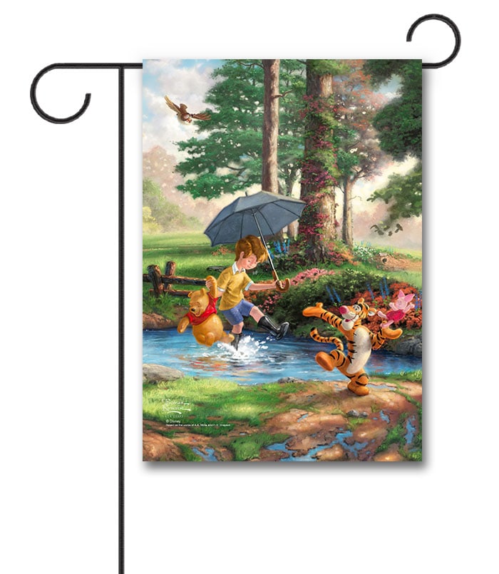 Winnie the Pooh Thomas Kinkade Garden Disney Flag