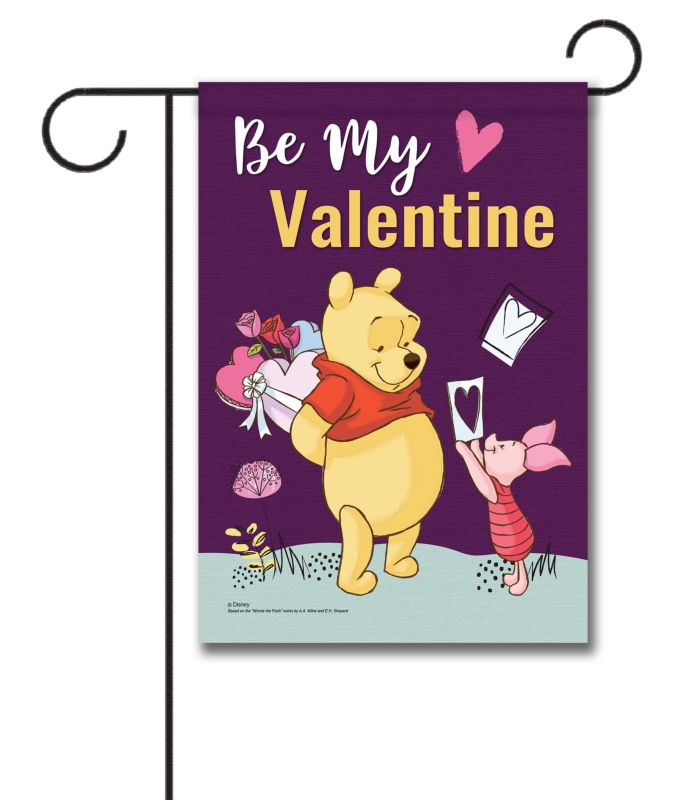 Winnie the Pooh Valentines Garden Disney Flag