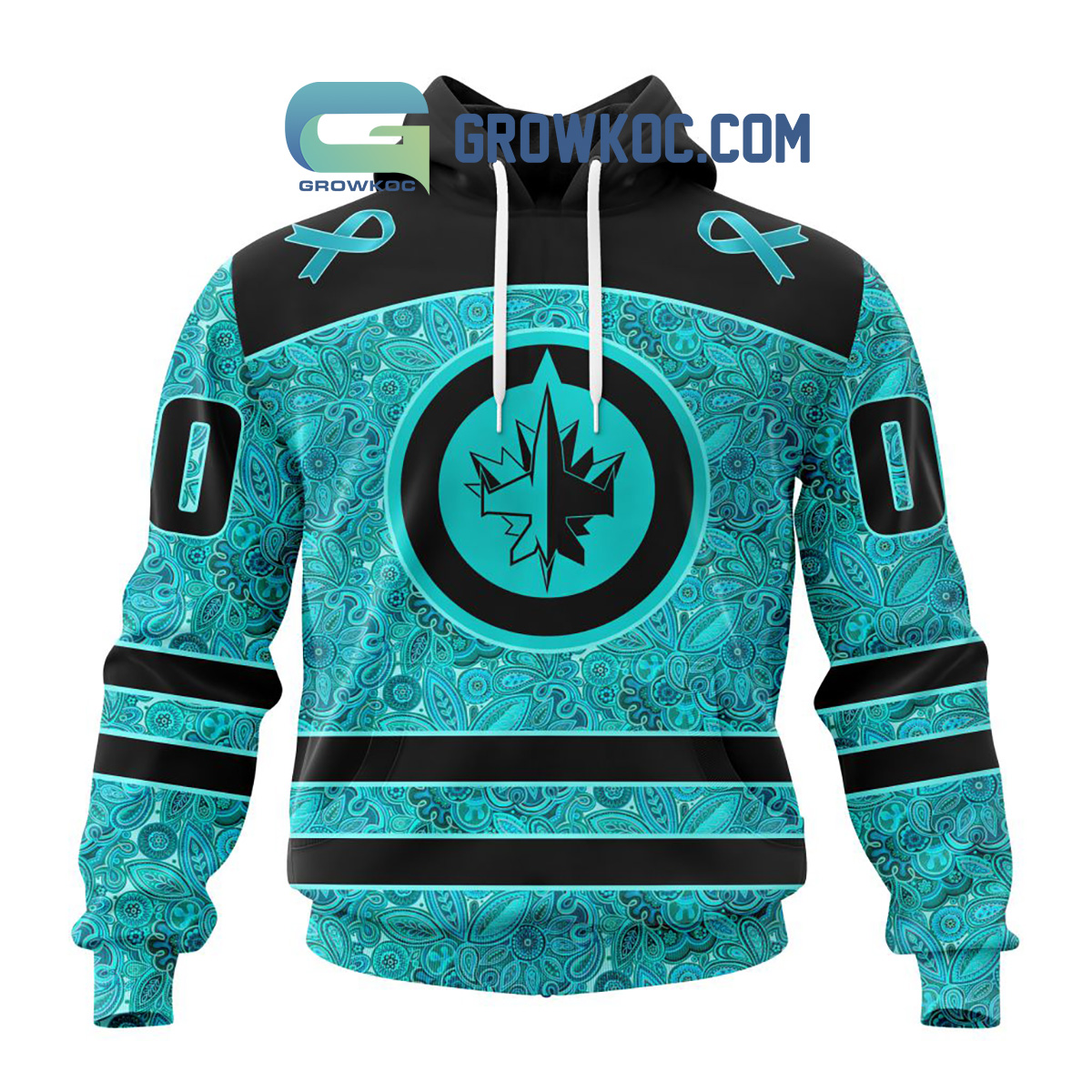 Winnipeg Jets Fight Ovarian Cancer Personalized Hoodie Shirts2B1 Iud6f