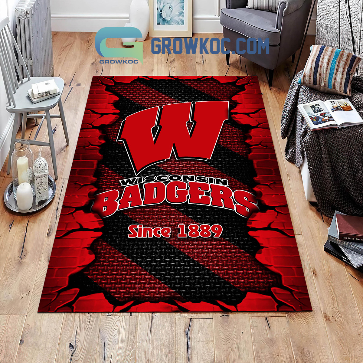 Wisconsin Badgers Football Team Living Room Rug2B1 GSNJz