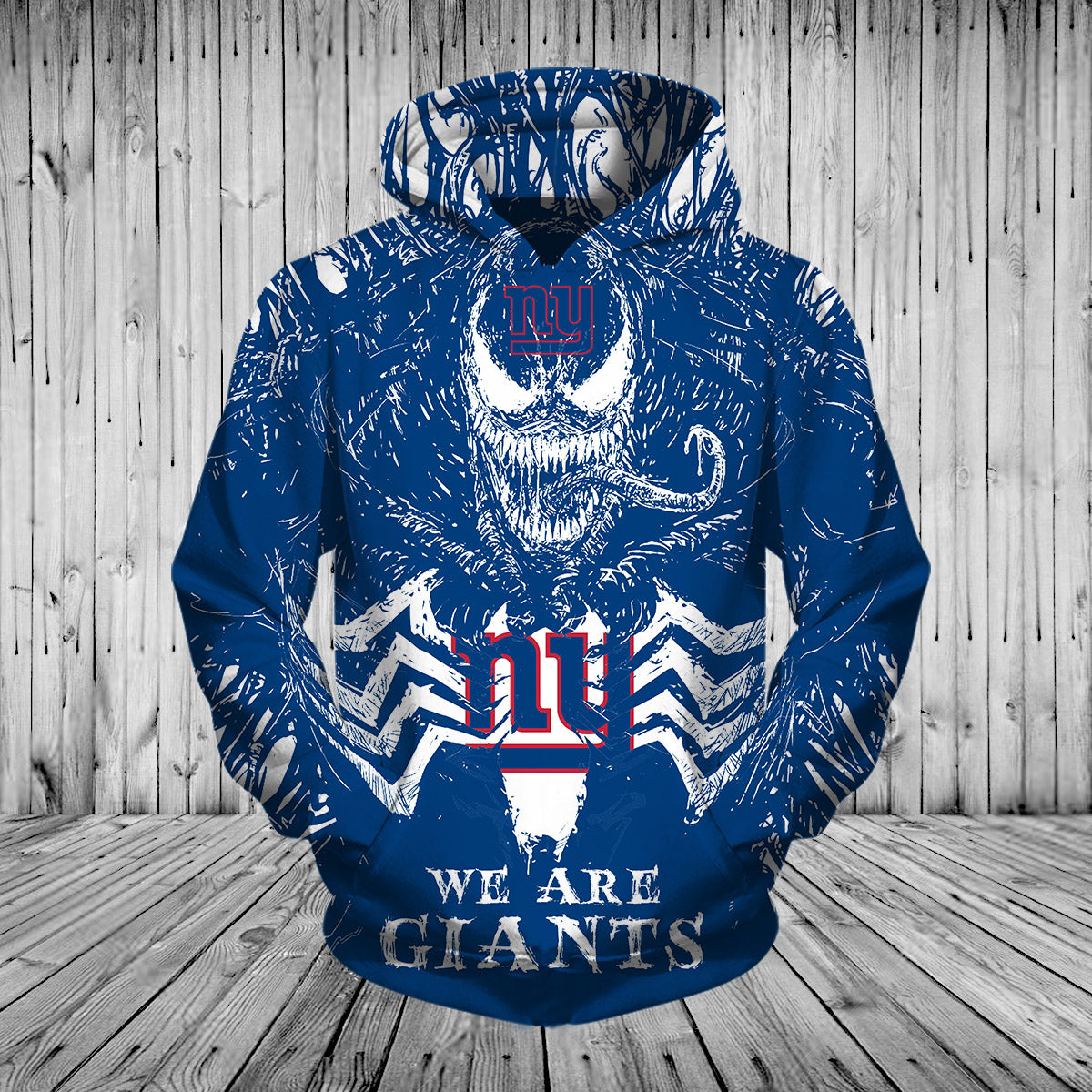 Womens New York Giants Hoodie 3D Venom Pullover Hoodie 3D Gifts for Fans 0