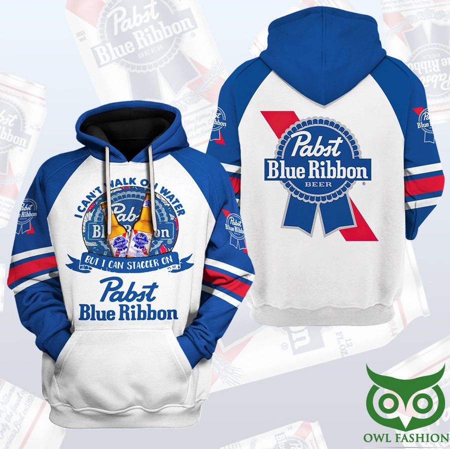 XuBTBiGu 64 Pabst Blue Ribbon I Can Stagger On Water 3D Hoodie