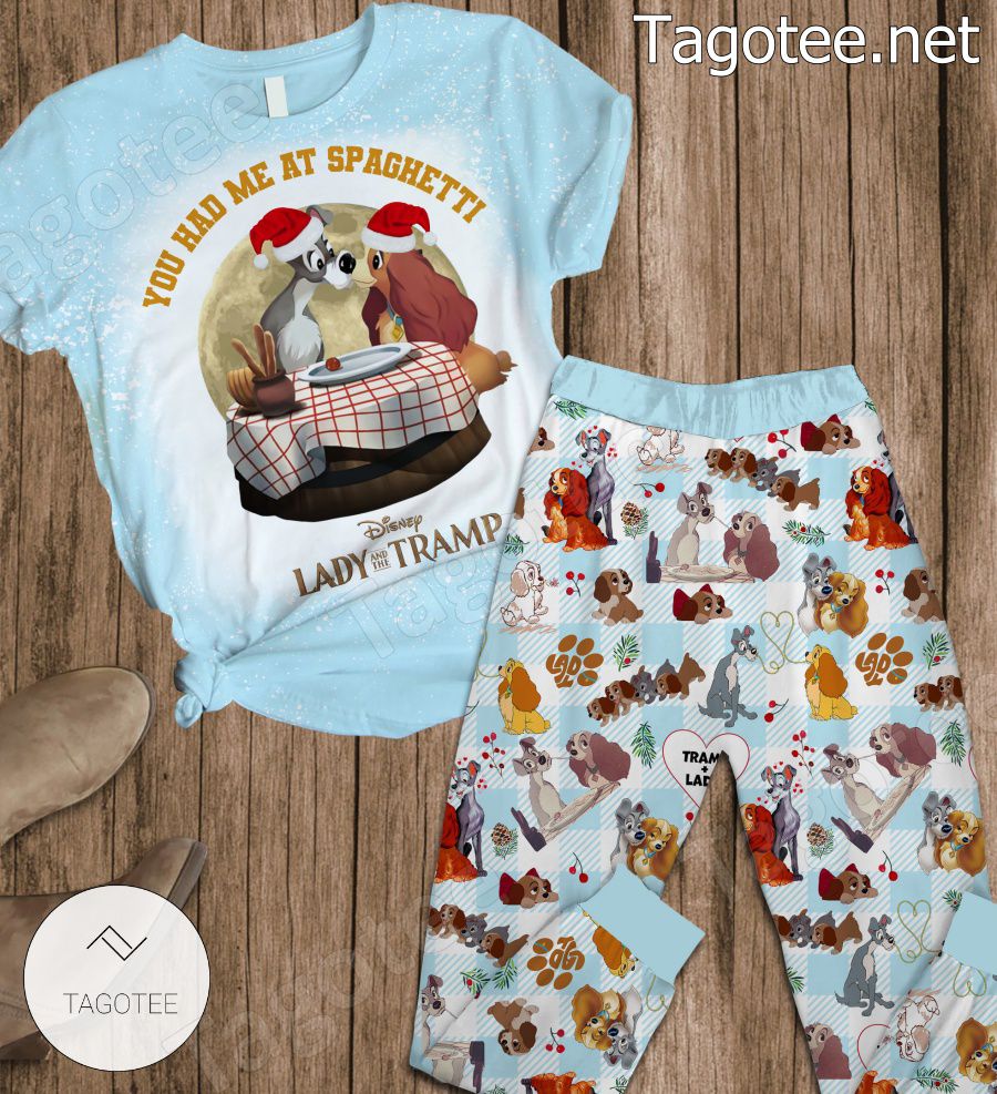 You Had Me At Spaghetti Disney Lady And The Tramp Pajamas Set