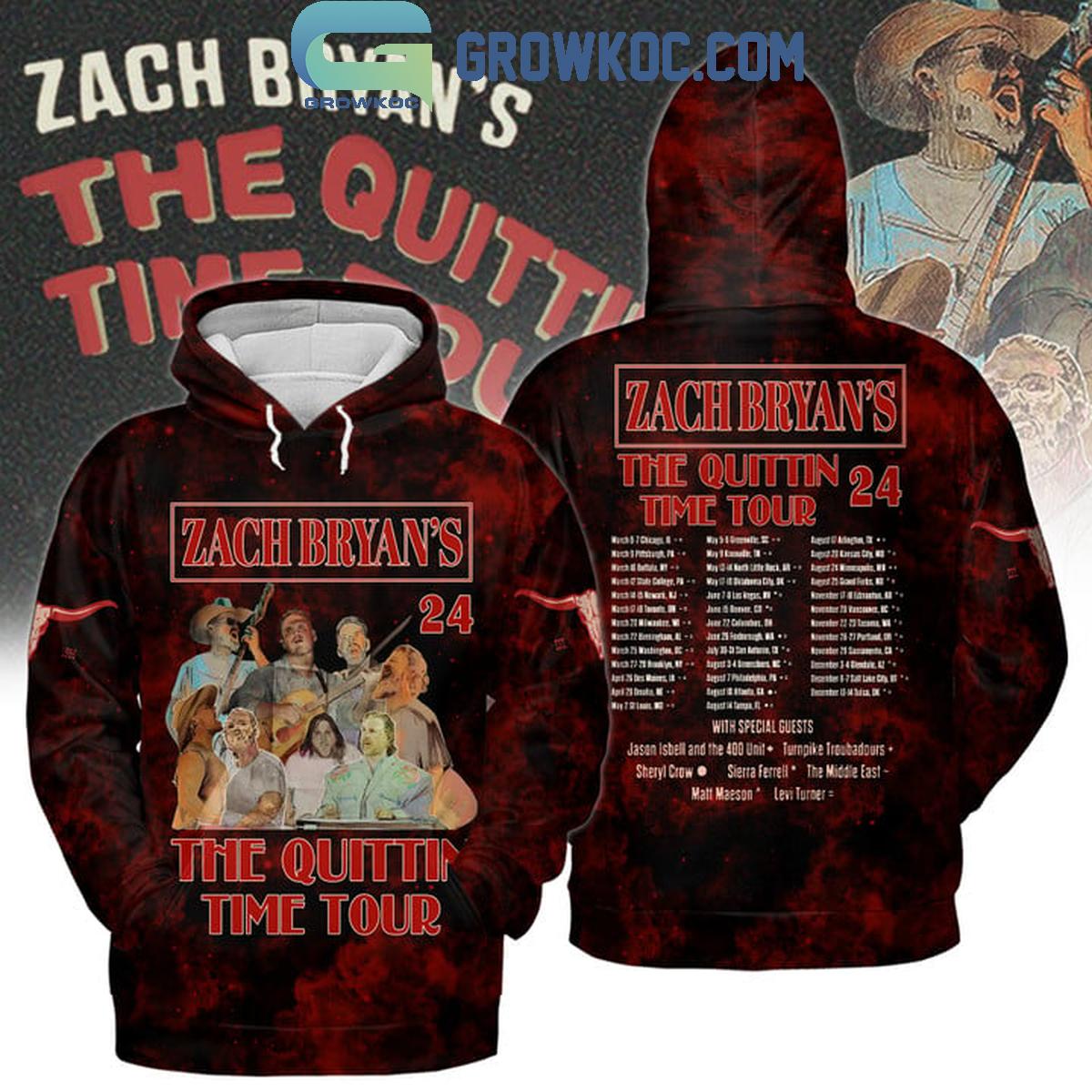 Zach Bryan 2024 The Quitin Tour Hoodie Shirts 1 MkEe3