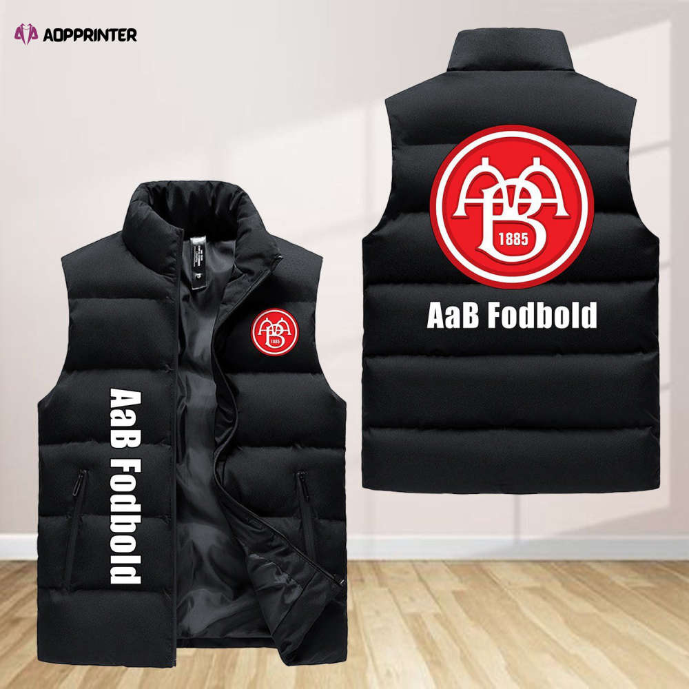 aab fodbold sleeveless puffer jacket custom for fans gifts