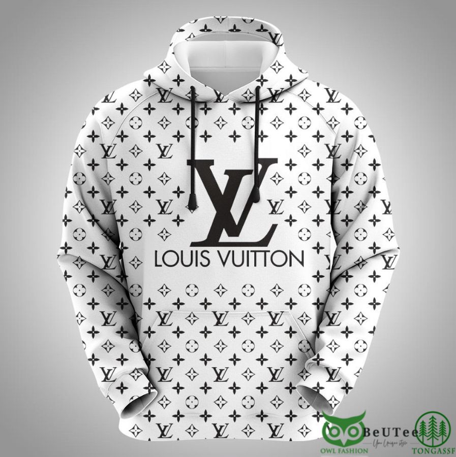 ab8sd3Cr 38 Luxury Louis Vuitton White Monogram Hoodie