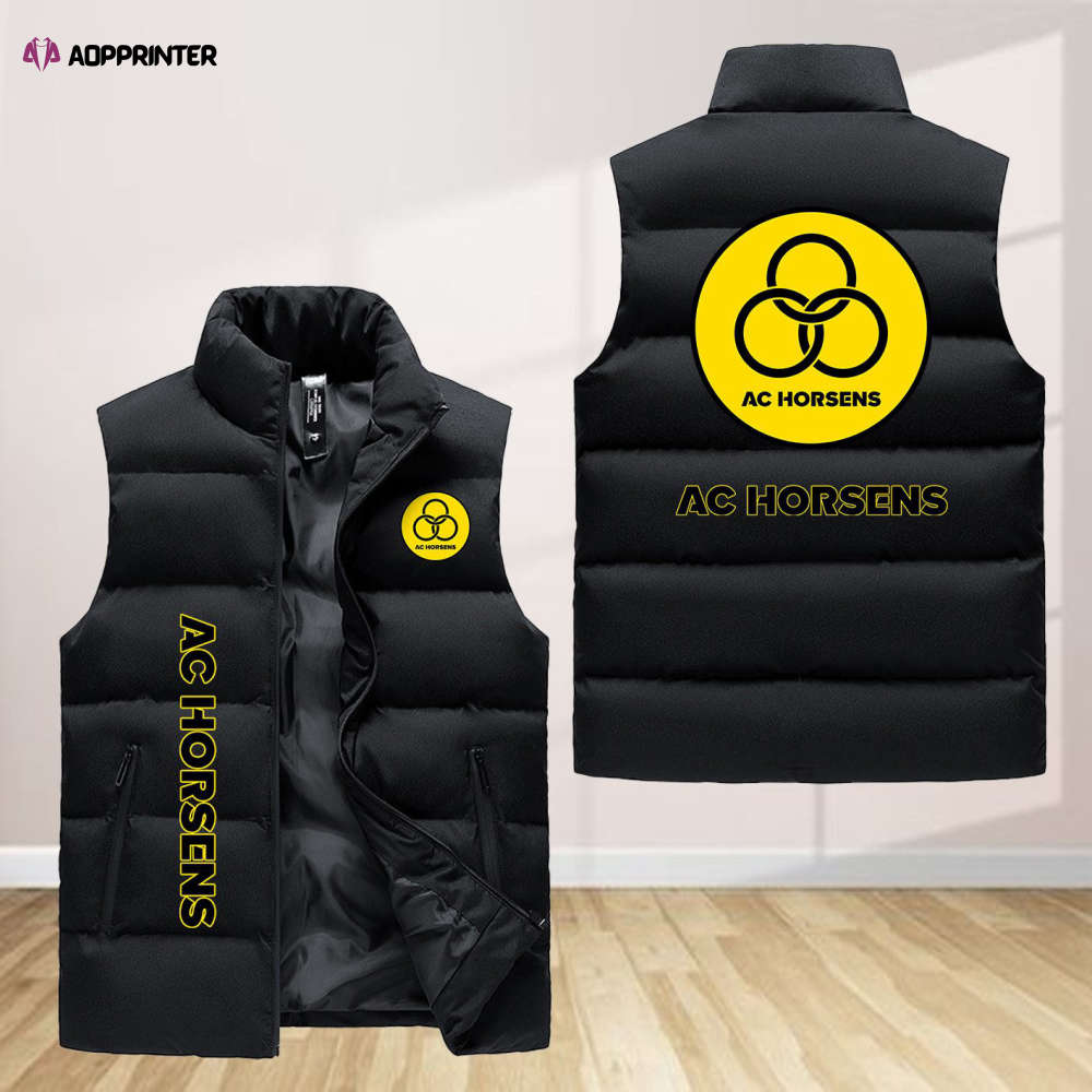 ac horsens sleeveless puffer jacket custom for fans gifts