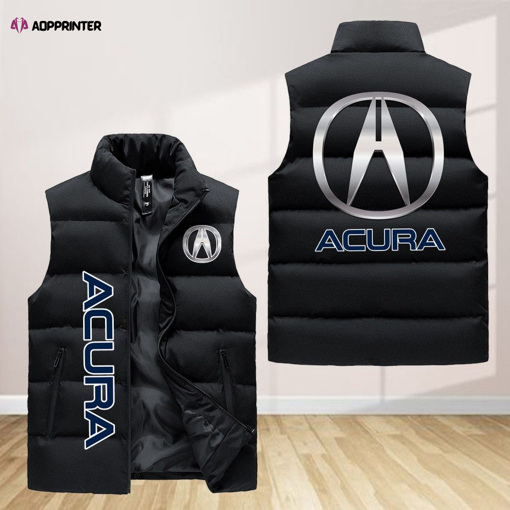 acura sleeveless puffer jacket custom for fans gifts