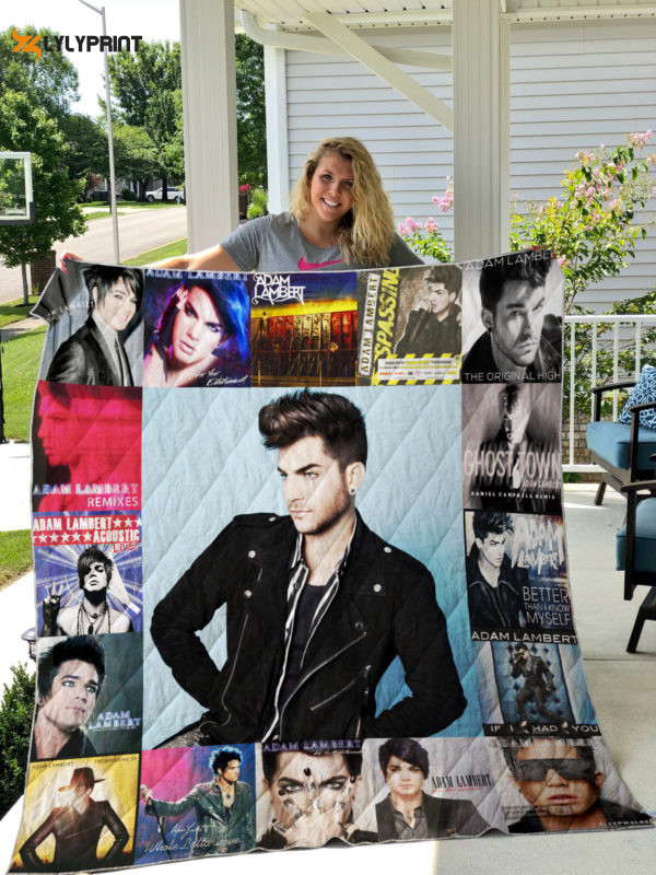 adam lambert 3d customized quilt blanket