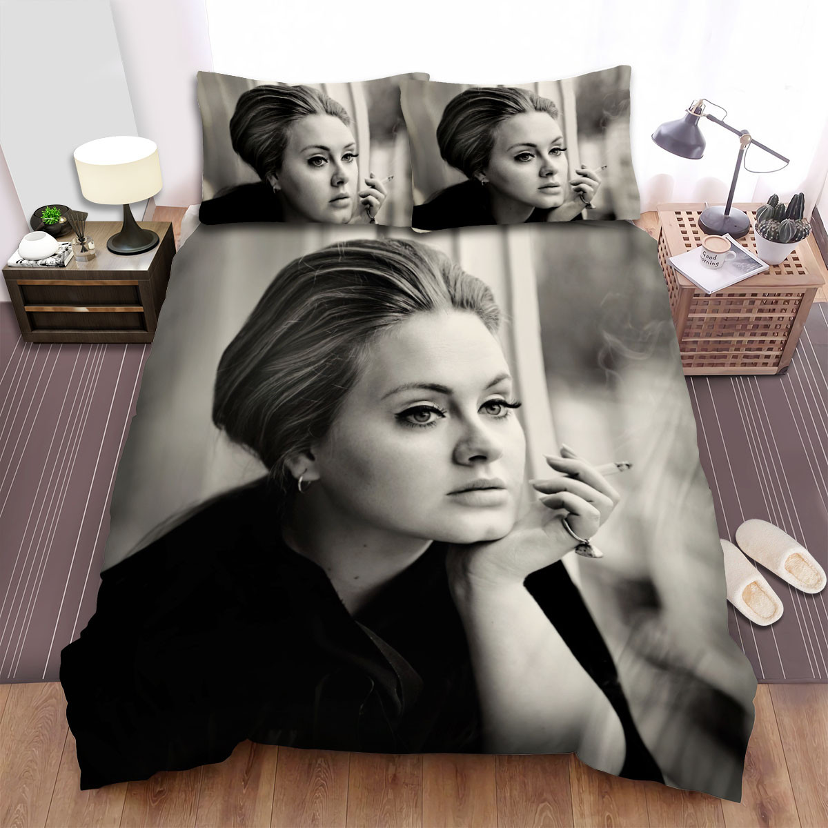 adele iconic photo bed sheets spread comforter duvet cover bedding sets 9ddj8