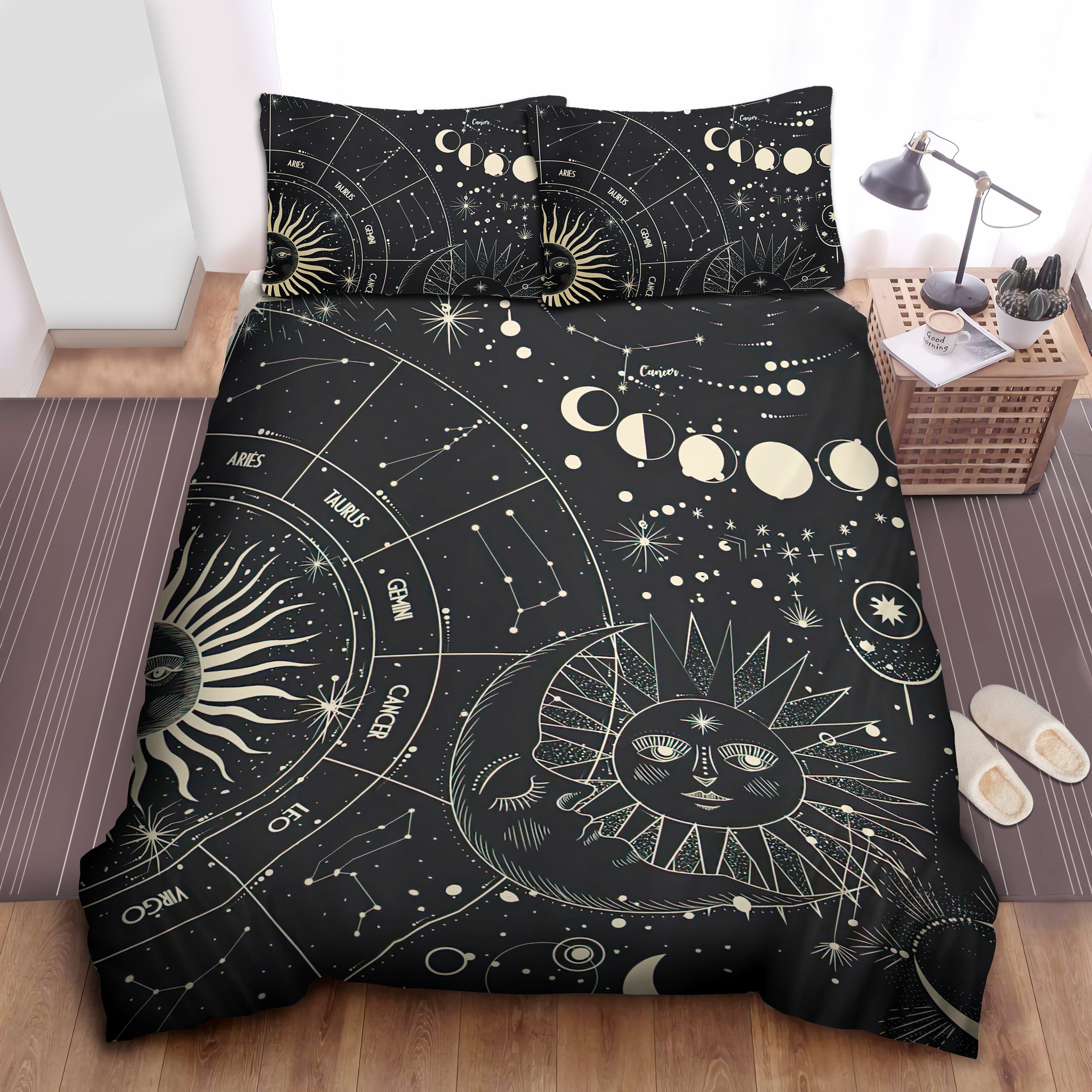 aesthetic horoscope map illustration duvet cover bedroom sets comfortable bedding sets savfy