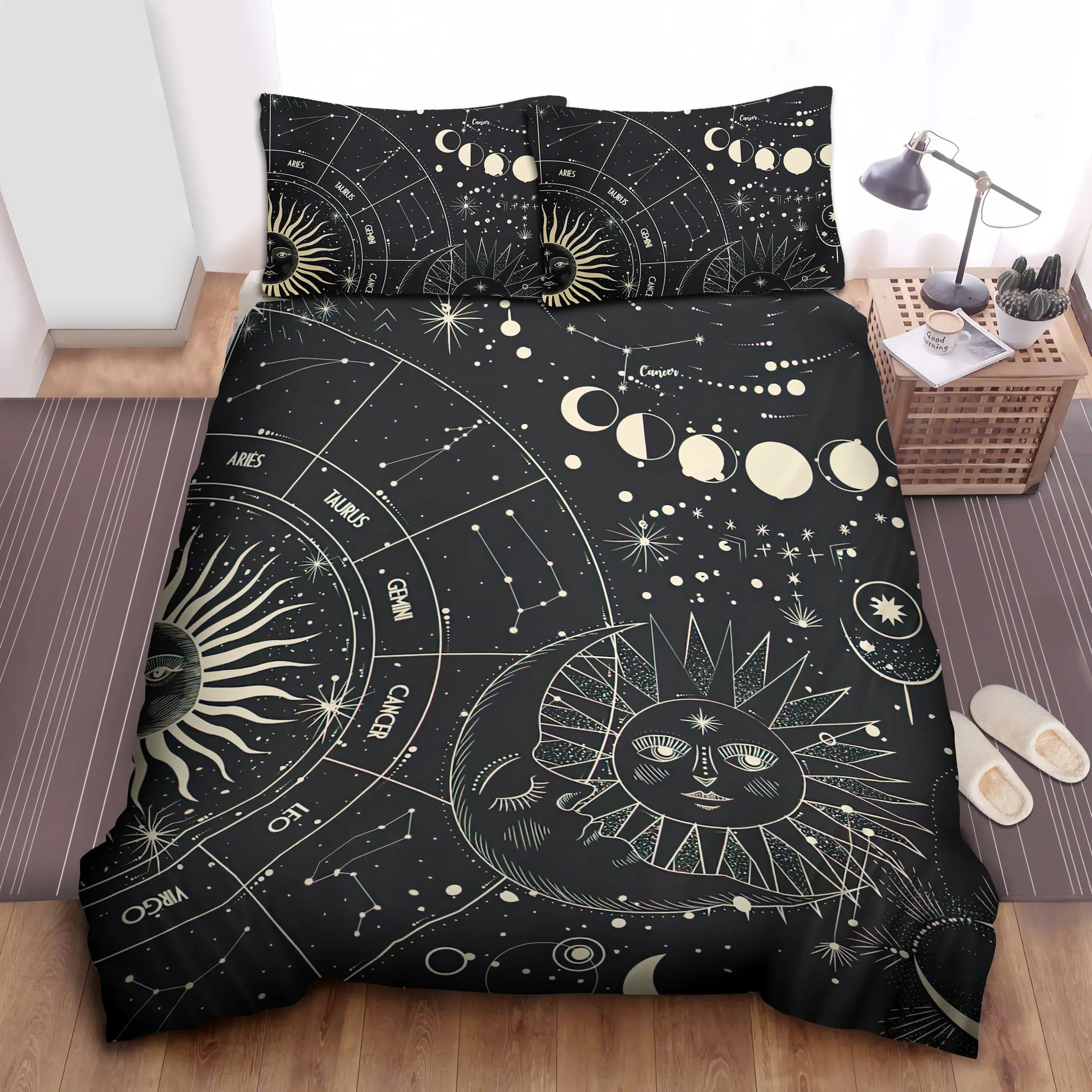 aesthetic horoscope map illustration duvet cover bedroom sets comfortable bedding sets savfy