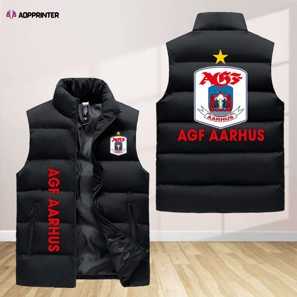 agf fodbold sleeveless puffer jacket custom for fans spj0681