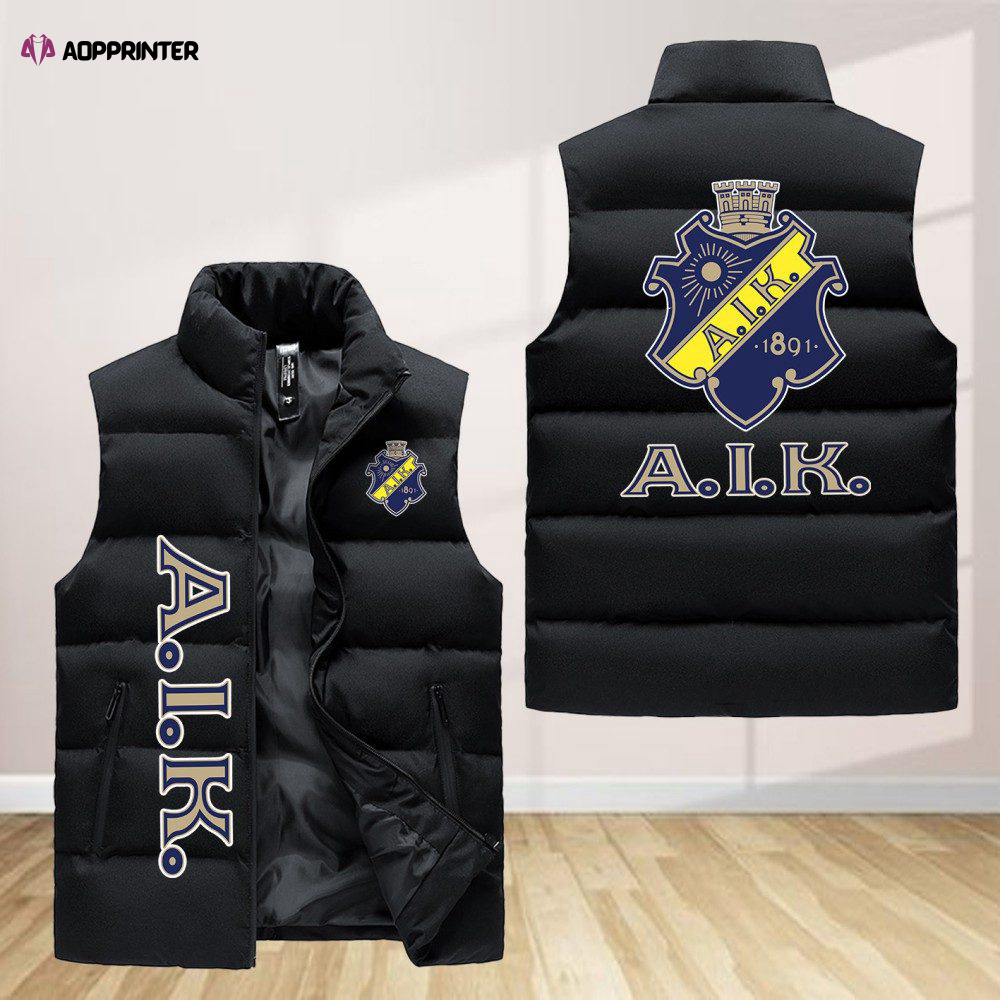 aik if sleeveless puffer jacket custom for fans gifts