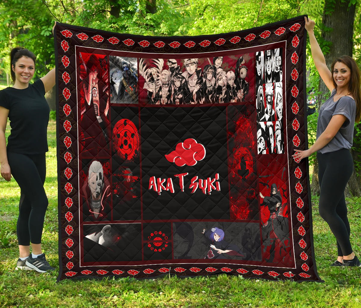 akatsuki members naruto premium quilt blanket anime home decor custom for fans 1l9xi