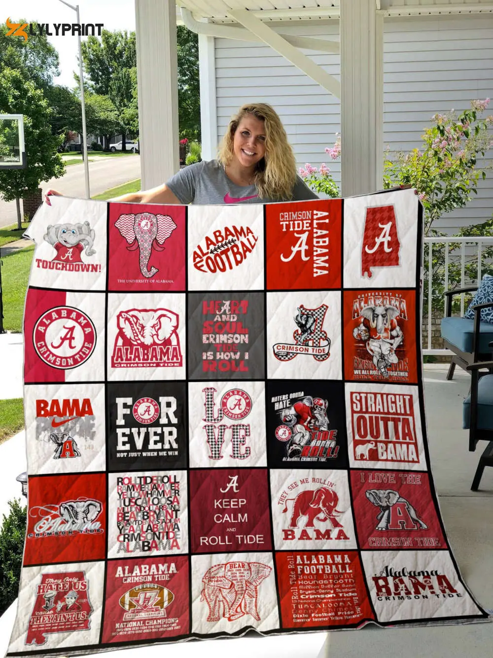 alabama crimson tide 1 quilt blanket for fans home decor gift 1 3