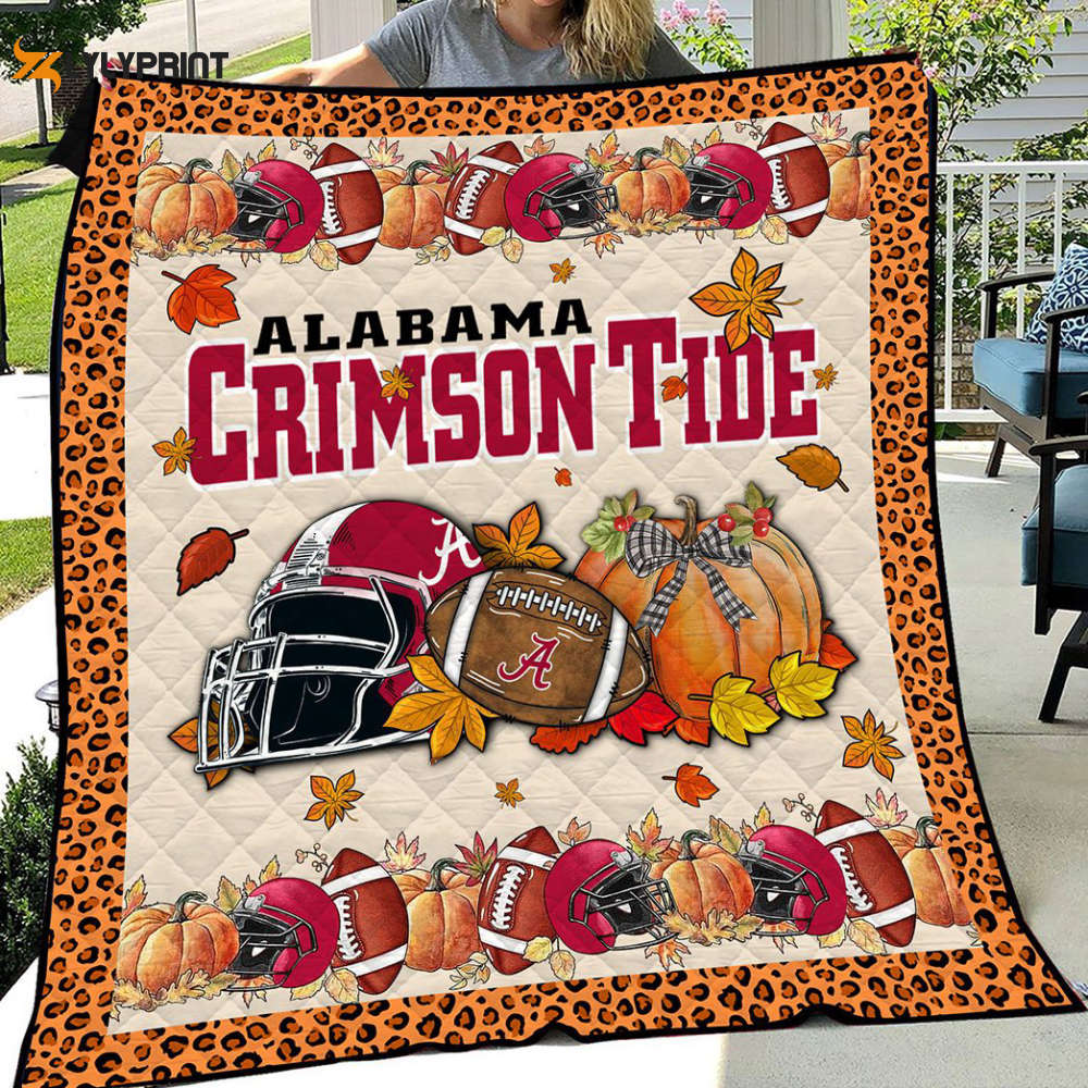 alabama crimson tide 3 quilt blanket for fans home decor gift 2