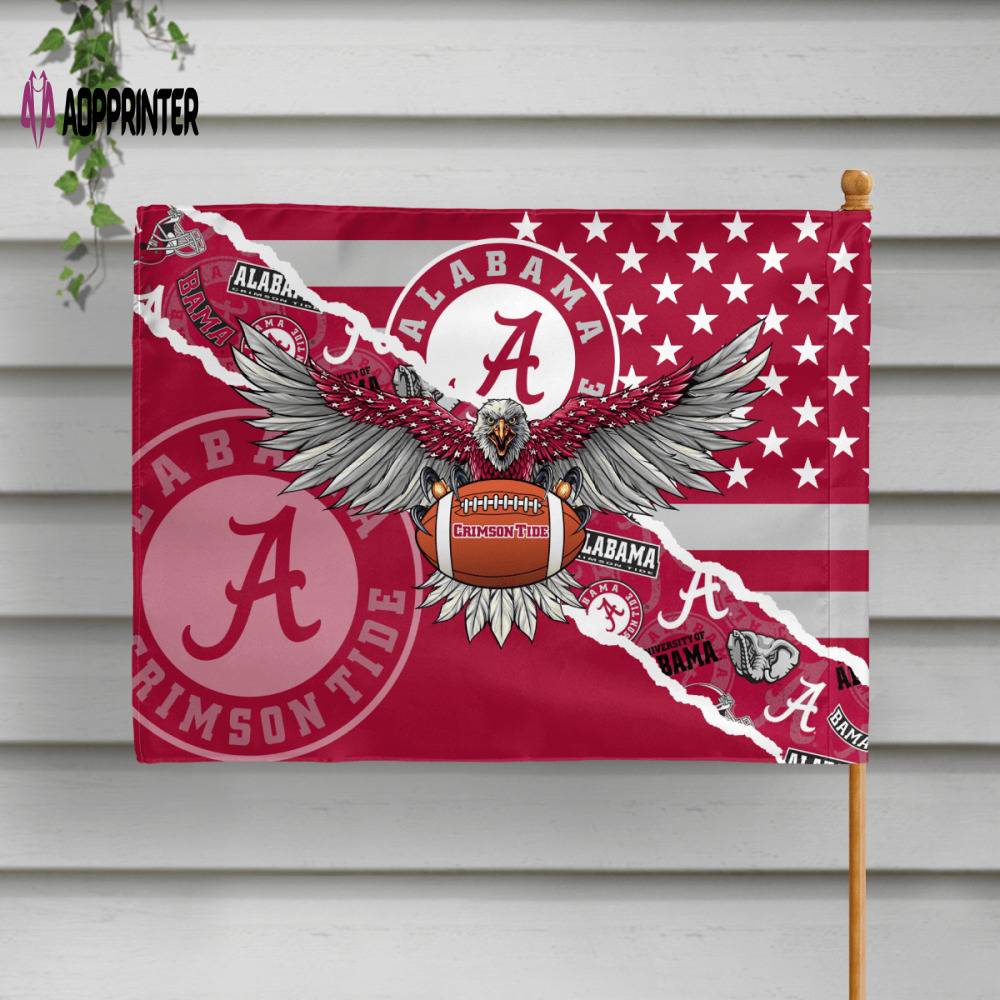 alabama crimson tide american landscape house flag