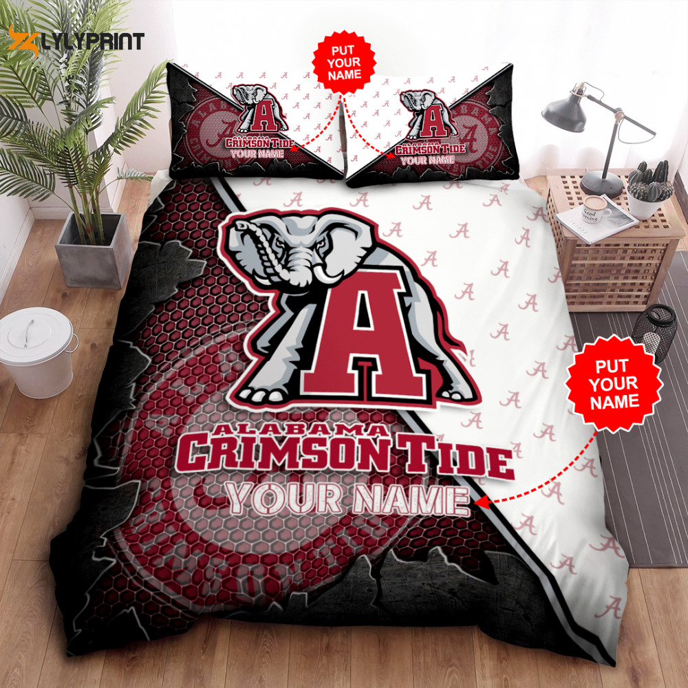 alabama crimson tide duvet cover bedding set bd006