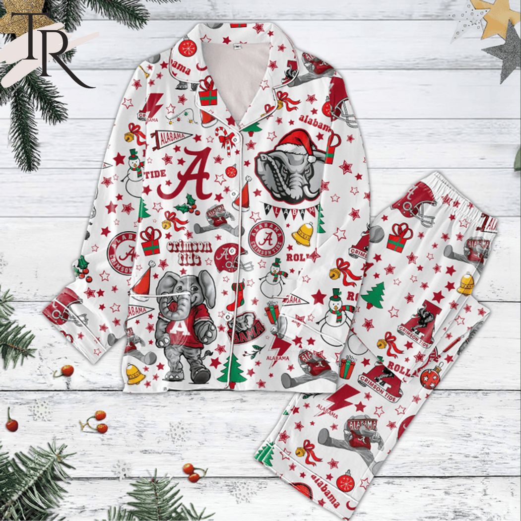 alabama crimson tide merry christmas pajamas set 1 u62v3