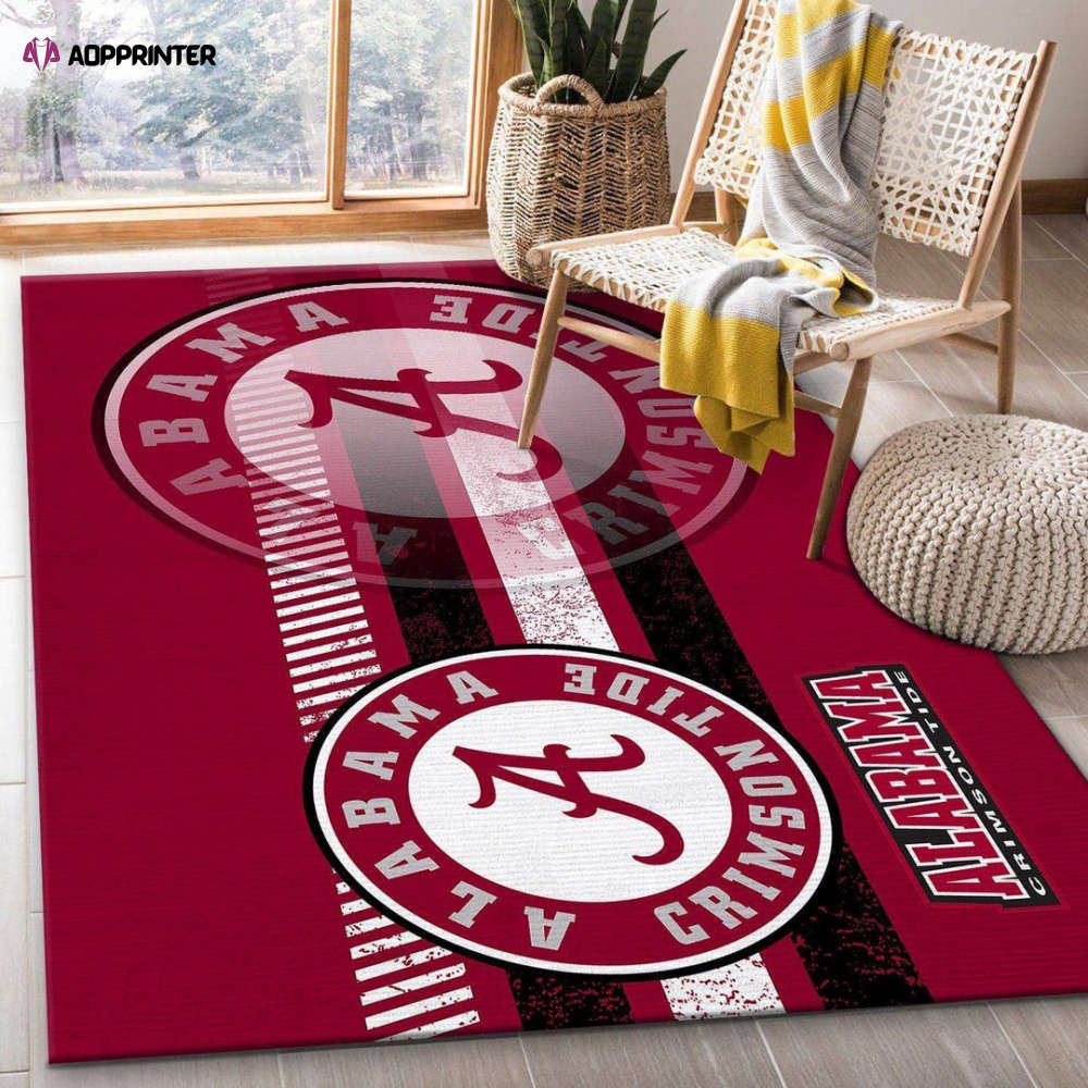 alabama crimson tide rug living room floor decor fan gifts 6