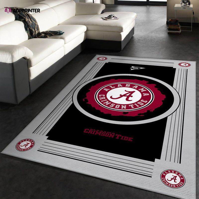 alabama crimson tide rug living room floor decor fan gifts