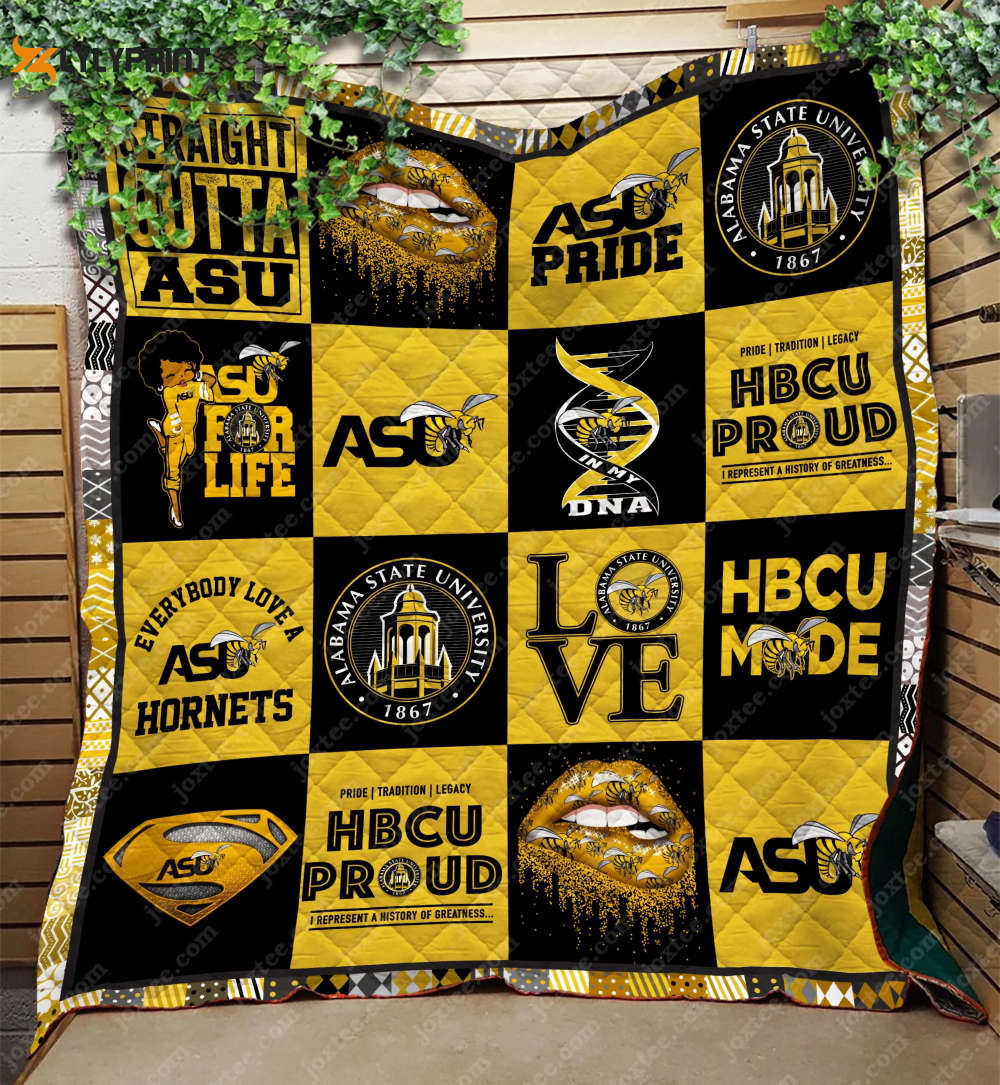 alabama state hornets 1 quilt blanket for fans home decor gift 5