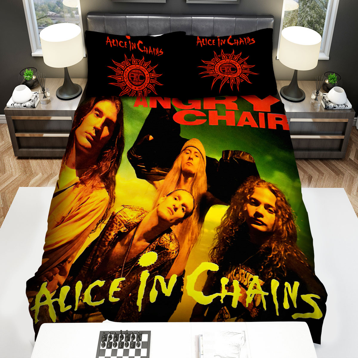 alice in chains angry chair bed sheets spread comforter duvet cover bedding sets hzltt